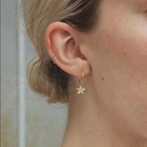 Brandy Melville Star Hoop Earrings